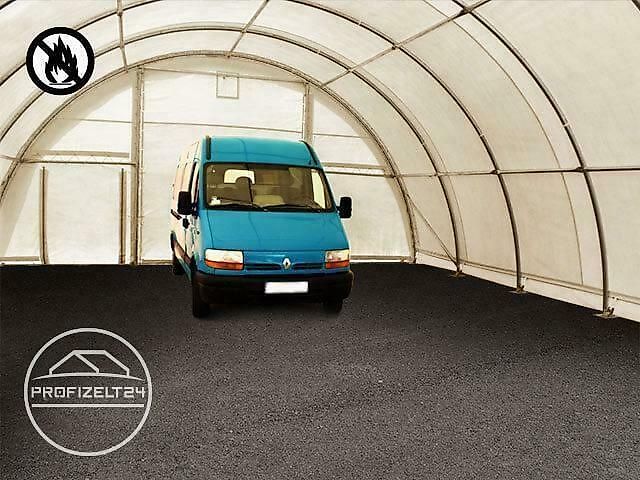 Toolport GmbH Rundbogenhalle 9,15x10m Lagerzelt Zelthalle Lager Zelt grün