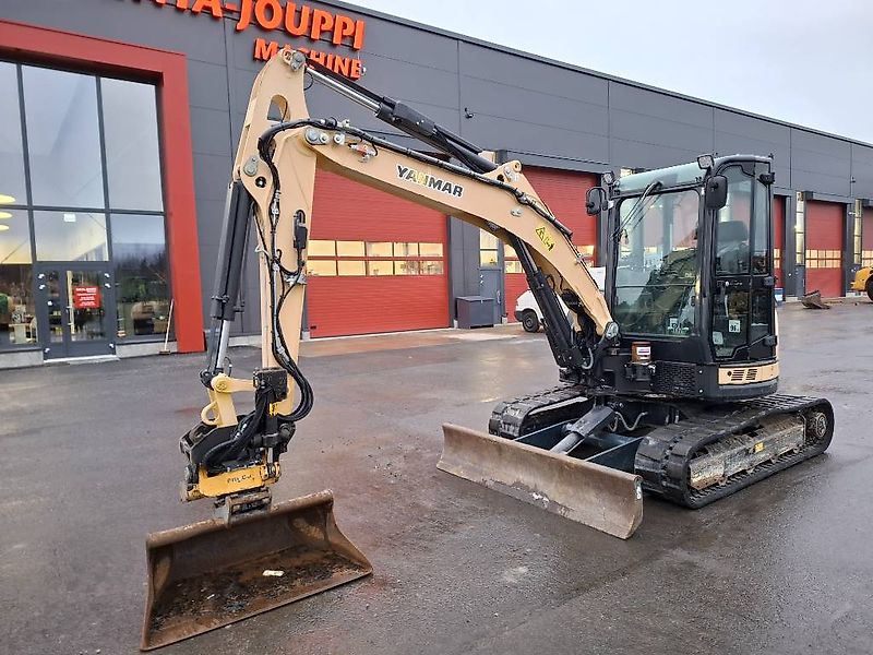 Yanmar Vio 57-U / Engcon, kauha, Rasvari,