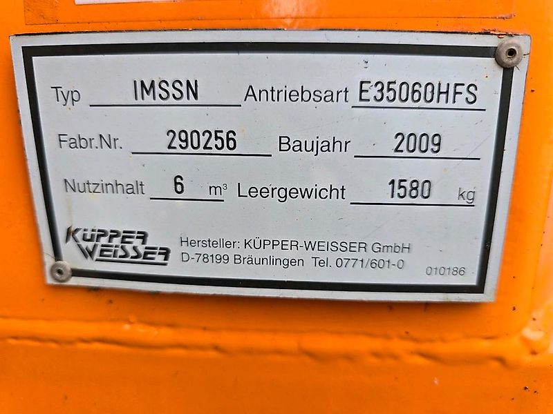 Küpper-Weisser IMSSN F35060HFS IMSSF 6m3 Salzstreuer für LKW Winterdienst Streuautomat Streusilo Mercedes-Benz UGE UGN
