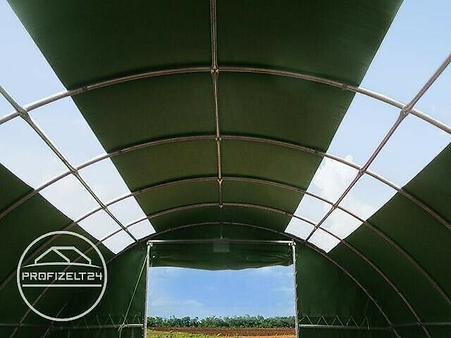 Toolport GmbH Rundbogenhalle 9,15x12m Zelthalle Weidezelt Lagerzelt Garage Halle Unterstand