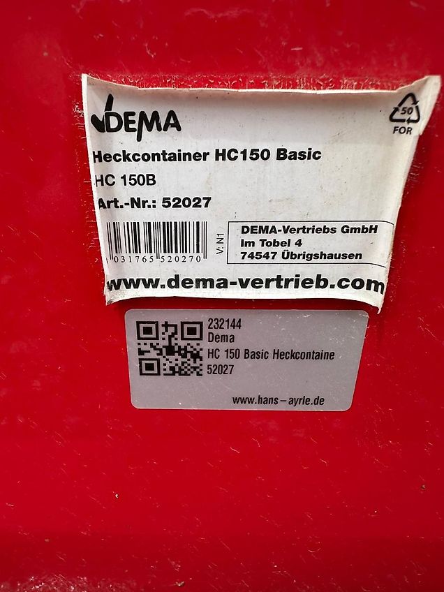 Dema HC 150 Basic Heckcontainer