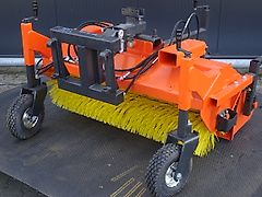 Hofstede veegmachine borstel 60cm ,korte aanbouw shovel  mini shovel / heftruck / verreiker etc aanbouw met lepel insteek