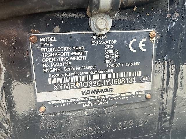 Yanmar Vio 33 U / Tiltti, 3 kauhaa, Rasvari!