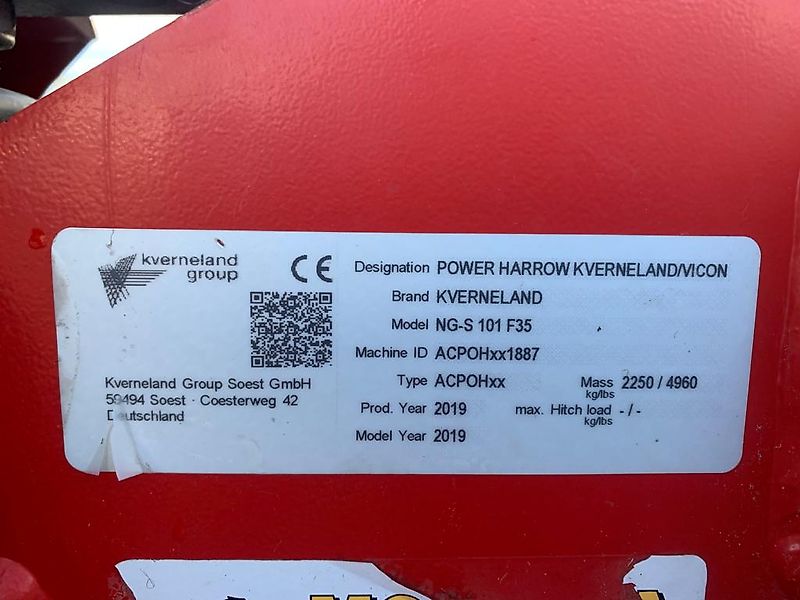 Kverneland NG-S 101 F35 Rotorkopeg en zaaimachine